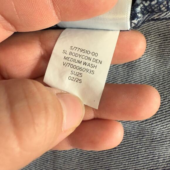 Gap Denim Bodycon Midi Dress, S Tall 779510 - Picture 8 of 8